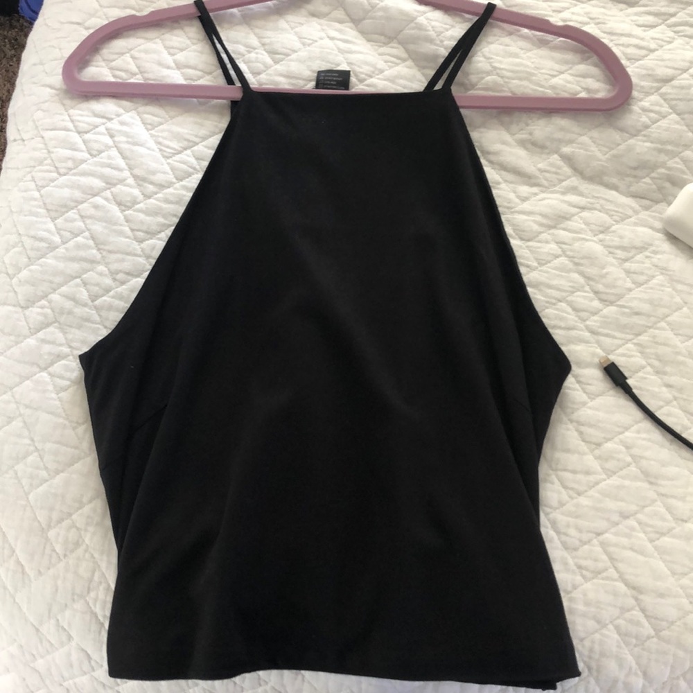 Black suede top